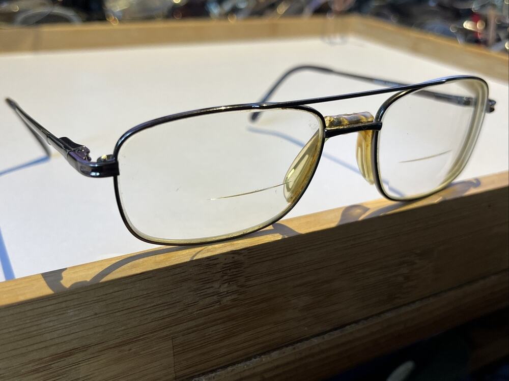 Priority Eyeglasses BEACON C2 56-17-145 Brown Silver Metal Full Rim Frames Only